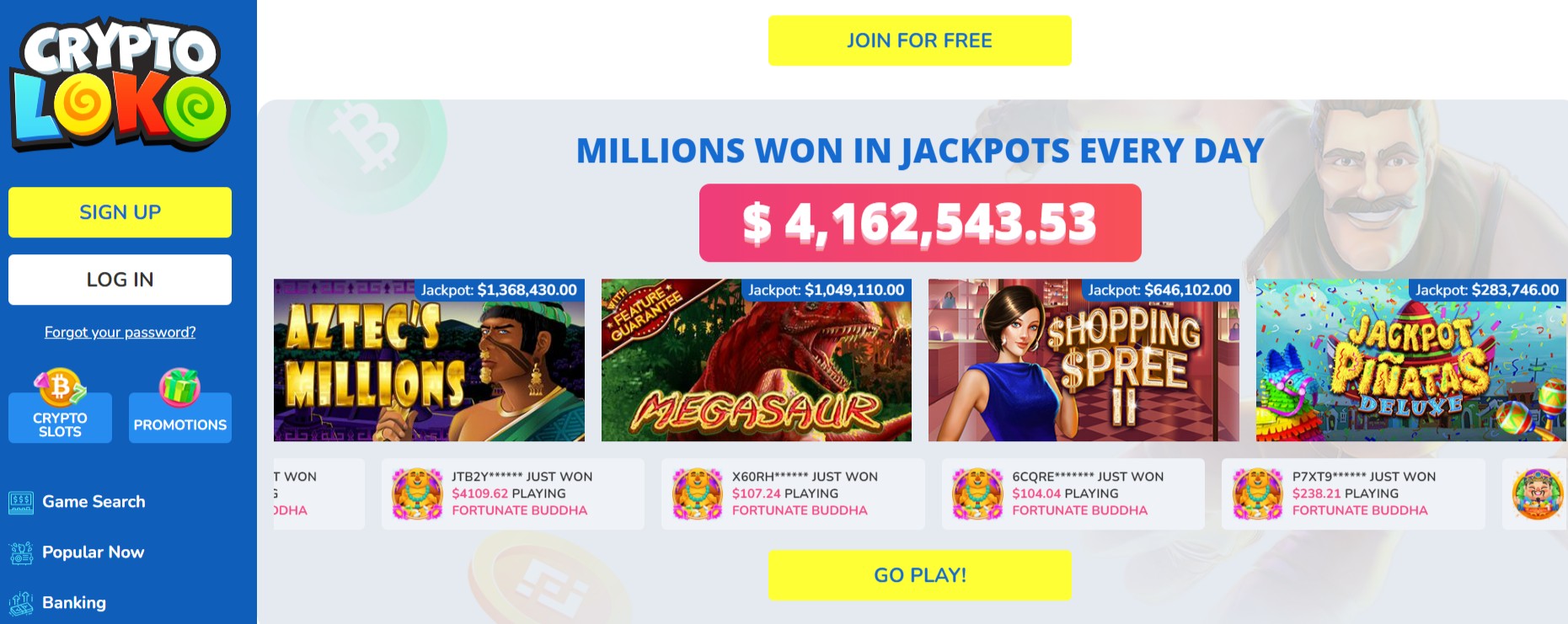 Crypto Loko interface